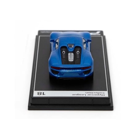 Hyper Car Porsche 918 Spyder Saphire Blue Metallic-League Collection 1/64 Model Araba