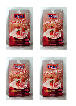 Poli Toz İçecek Sütlü Çilek 250 Gr X 4 Adet