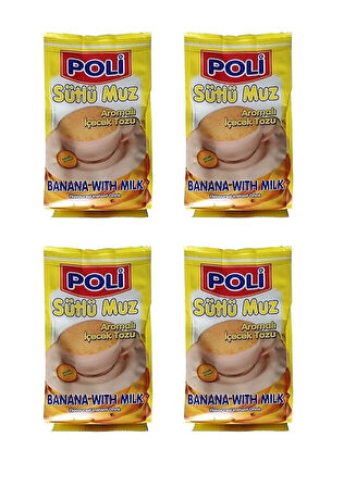 Poli Toz İçecek Sütlü Muz 250 Gr X 4 Adet