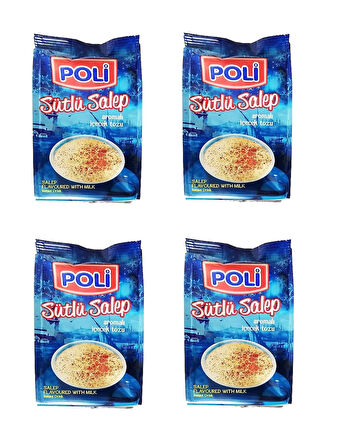 Poli Toz İçecek Sütlü Salep 250 Gr X 4 Adet