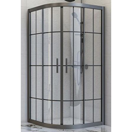 Durul Duşakabin Oval Siyah Çizgi 5mm Yükseklik 190 Cm