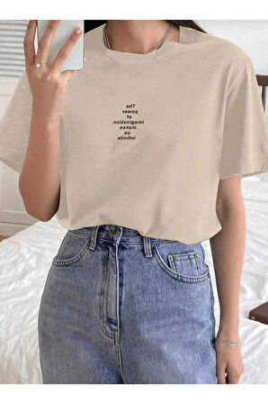 MALKOÇBEY  THE POVER BASKILI OVERSİZE UNİSEX BASİC T-ŞHİRT