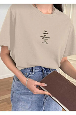 MALKOÇBEY  THE POVER BASKILI OVERSİZE UNİSEX BASİC T-ŞHİRT