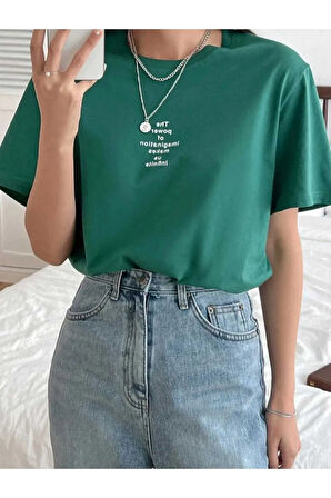 MALKOÇBEY  THE POVER BASKILI OVERSİZE UNİSEX BASİC T-ŞHİRT