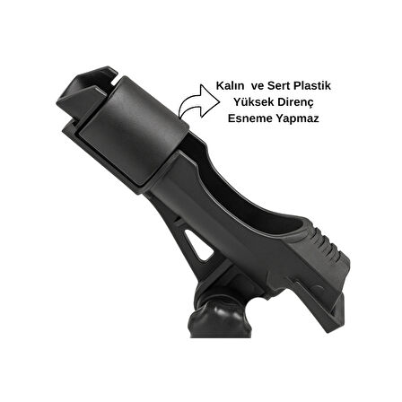 Tekne olta Tutacağı Kamış Tutucu 360 Derece Dönebilir Kilitli Mekanizma