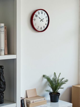 36 Cm Standart Kırmızı Duvar Saati