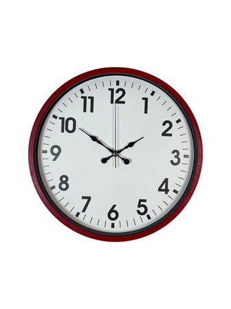 36 Cm Standart Kırmızı Duvar Saati