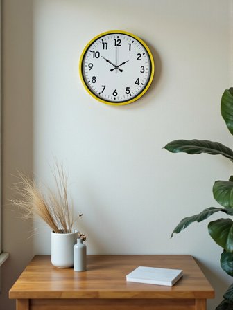 36 Cm Standart Sarı Duvar Saati