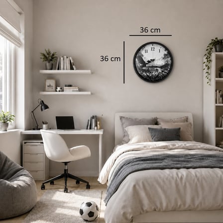 Siyah Efsane Kartal Taraftar Temalı 36 x 36 Cm Duvar Saati