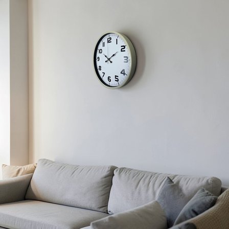 Pure Krem 36 Cm Klasik Duvar Saati