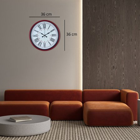 Kırmızı 36 Cm Duvar Saati