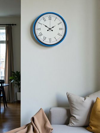 36 Cm Mavi Roma Rakamlı Duvar Saati