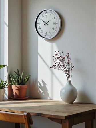 36 Cm Beyaz Roman Rakamlı Duvar Saati