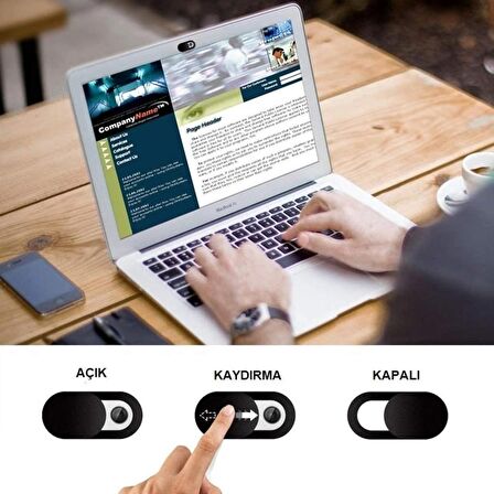 Webcam Koruyucu Laptop Notebook Tablet Telefon Kamera Kapatıcı Gizleyici Beyaz 1 ADET