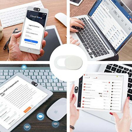 Webcam Koruyucu Laptop Notebook Tablet Telefon Kamera Kapatıcı Gizleyici Beyaz 3 ADET