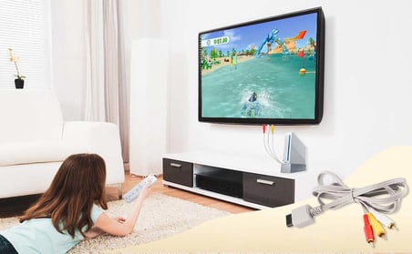 Nintendo Wii Görüntü Kablosu Wii TV AV Kablosu Wii Aksesuar Wii U Kablo