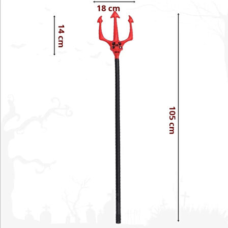 Şeytan Çatalı Parti Şaka Malzemesi Şeytan Mızrağı Zebani Aksesuar