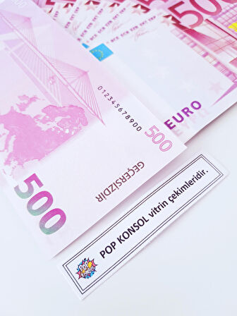 50 Adet 500 Euro Geçersiz Para Parti Şaka Düğün Oyun Parası Fim Dizi Çekimleri İçin