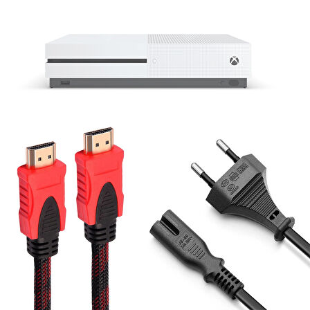 Xbox One S Güç Kablosu ve Örgülü Hdmi Kablo Set Xbox Aksesuar