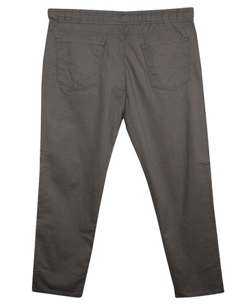 Erkek 118 -156 Kilo Arası İçin Uygun Lastikli Paça Bağcıklı Battal Boy Gabardin Pantolon Toprak