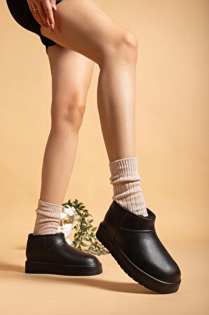 Kadın Su Geçirmez Kürklü Soğuk Havaya Dayanıklı Kaymaz Eva Taban Yağmur Ve Kışlık Bot