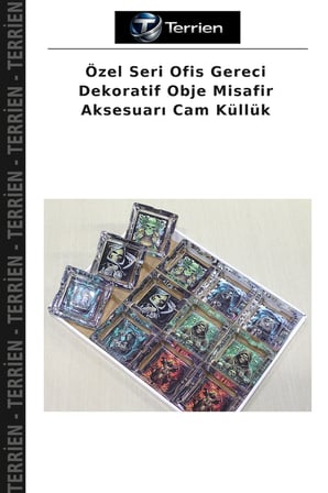 Özel Seri Ofis Gereci Dekoratif Obje Misafir Aksesuarı Cam Küllük