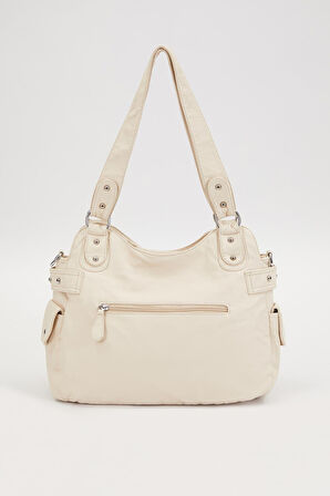 930267 Omuz Askılı Kadın Örgü Detaylı Çanta