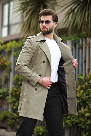 UZUN BELİ KEMERLİ APOLETLİ DERİ TRENÇKOT & PARDESÜ