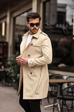 UZUN BELİ KEMERLİ APOLETLİ  TRENÇKOT & PARDESÜ