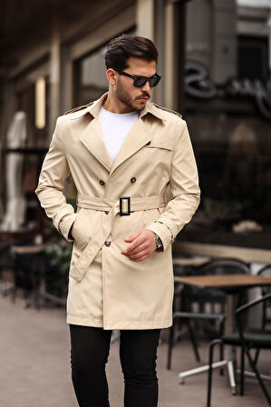 UZUN BELİ KEMERLİ APOLETLİ  TRENÇKOT & PARDESÜ