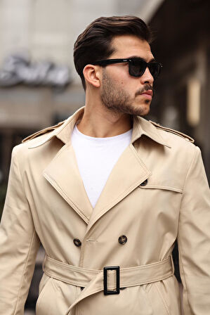 UZUN BELİ KEMERLİ APOLETLİ  TRENÇKOT & PARDESÜ