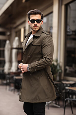 UZUN BELİ KEMERLİ APOLETLİ  TRENÇKOT & PARDESÜ