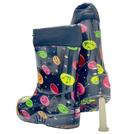 İÇİ TERMAL TÜYLÜ DIŞI LASTİK UZUN ÇİZME SU GEÇİRMEZ DAYANIKLI KAYMAZ TABAN (24-37 NUMARA)