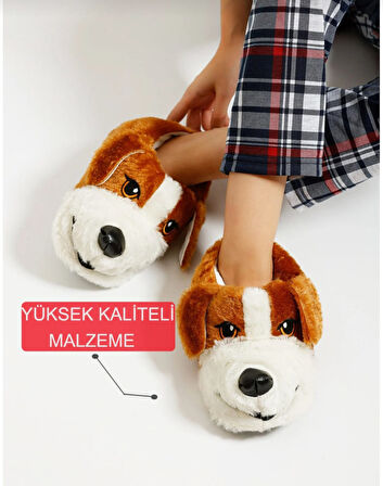 UNİSEX YUMUŞAK TABAN SEVİMLİ KÖPEK PANDUF YETİŞKİN VE ÇOCUK KIZ VE ERKEK  PANDUF