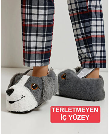 UNİSEX YUMUŞAK TABAN SEVİMLİ KÖPEK PANDUF YETİŞKİN VE ÇOCUK KIZ VE ERKEK  PANDUF