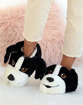 UNİSEX YUMUŞAK TABAN SEVİMLİ KÖPEK PANDUF YETİŞKİN VE ÇOCUK KIZ VE ERKEK  PANDUF