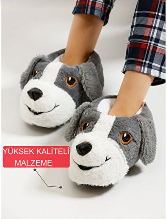 UNİSEX YUMUŞAK TABAN SEVİMLİ KÖPEK PANDUF YETİŞKİN VE ÇOCUK KIZ VE ERKEK  PANDUF