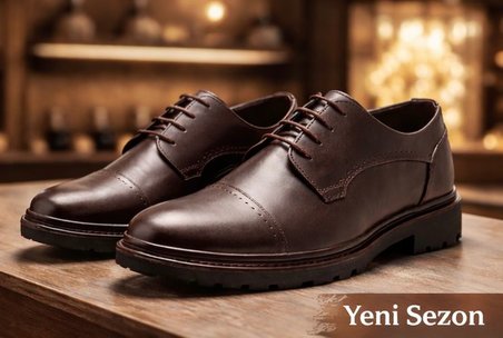 HAKİKİ DERİ BAĞCIKLI  KLASİK ERKEK AYAKKABI