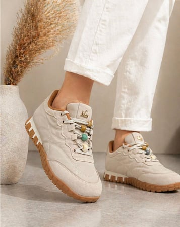 KADIN SNEAKER ŞIK TASARIMLI BONCUK DETAYLI
