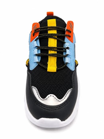 ÇOCUK CANLI RENK KOMBİNASYONLU FUTURİSTİK YAN PANEL DETAYLI BAĞCIKLI STREET STYLE SNEAKER