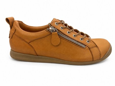 KADIN HAKİKİ DERİ YAN FERMUAR DETAYLI CASUAL SNEAKER