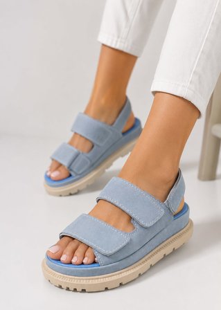 KADIN YÜKSEK TABAN (( 4CM) ÇİFT BANTLI RAHAT ŞIK KONFORLU SANDALET