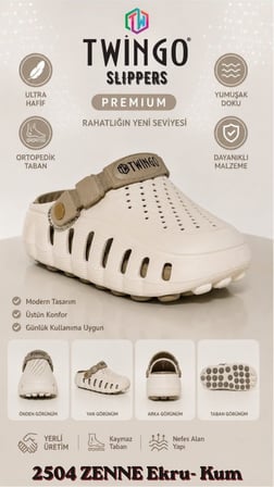 TWİNGO UNİSEX (DAR KALIP)PREMIUM RAHATLIK SAĞLAYAN ÖZEL TABAN EVA MALZEME RAHAT HAFİF TERLİK