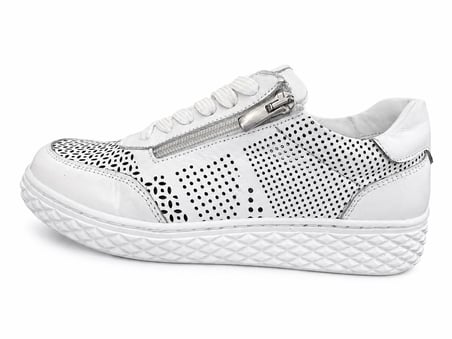 KADIN HAKİKİ DERİ NEFES ALAN ORTOPEDİK KONFOR YAN FERMUAR DETAYLI SNEAKER