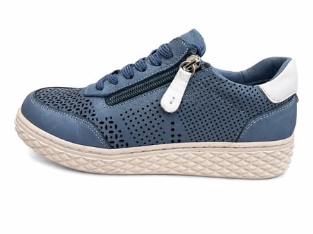 KADIN HAKİKİ DERİ NEFES ALAN ORTOPEDİK KONFOR YAN FERMUAR DETAYLI SNEAKER
