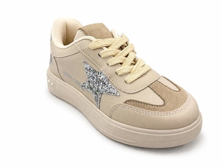 KIZ ÇOCUK SİMLİ YILDIZ DETAYLI CIRTLI SNEAKER SPOR AYAKKABI