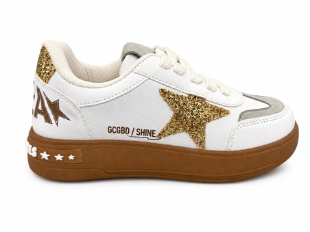 KIZ ÇOCUK SİMLİ YILDIZ DETAYLI CIRTLI SNEAKER SPOR AYAKKABI