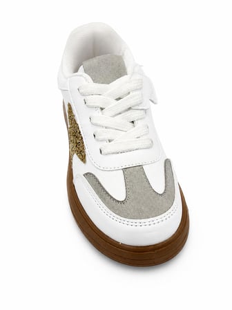 KIZ ÇOCUK SİMLİ YILDIZ DETAYLI CIRTLI SNEAKER SPOR AYAKKABI