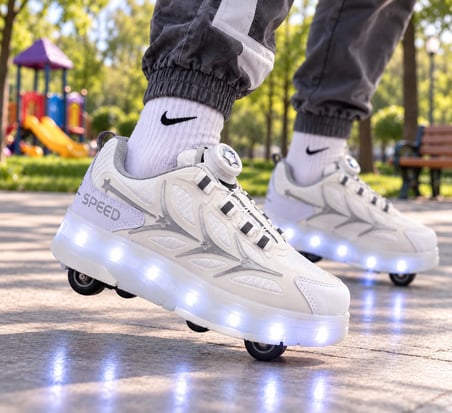 IŞIKLI MEKANİZMA BAĞCIKLI UNİSEX PATENLİ SNEAKER