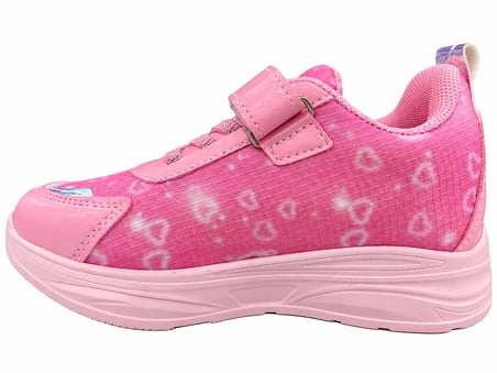 KIZ ÇOCUK CIRTLI BANTLI PEMBE RENK LED  IŞIKLI 3D BASKI FİGÜRLÜ SNEAKER